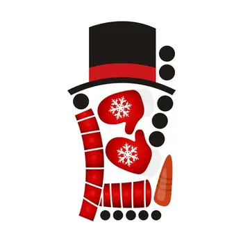 Minunat Om De Zăpadă Frigider Autocolante Magnetice Set Amuzant Autocolante Fereastră Pentru Vacanță Cadou De Crăciun Decorare