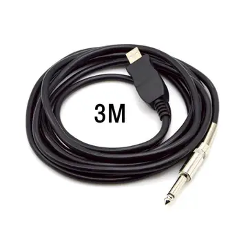 3m Interfață USB de sex Masculin la 6,35 mm Chitara Electrica Cablu Convertor Audio de Studio Cablu de Chitara Calculator Conector Cablu Adaptor
