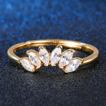 ALLNOEL Argint 925 Stivuire Inele Perla Piatră prețioasă 5A Zircon Diamant Real Placat cu Aur de Nunta Logodna Inel care pot fi Stivuite