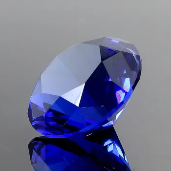 80mm culoare Cristal în Formă de Diamant Prespapier din Sticlă Bijuterie Display Ornament Nunta Decor Acasă meșteșugul Cadou Material