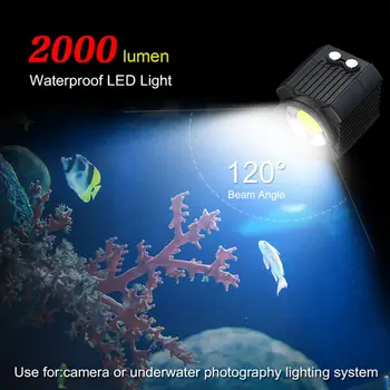 Aparat Foto subacvatic Flash 60M Impermeabil Scufundări Umple de Lumină 2000Lm Pentru Eroul 7 6 5 Acțiune Camere Video Accesorii
