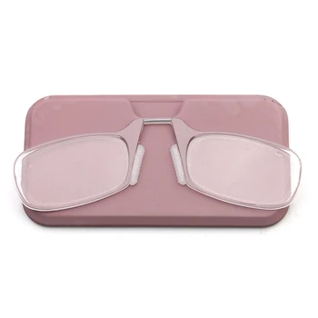 Femeile Clip Nas Ochelarii de Citit pentru bărbați 1.0 1.5 2.0 2.5 3.0 cititor de roz maro moda Ușor Pince Nez ochelari de citit
