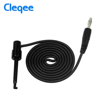 Cleqee P1039 1Set 4buc 4mm Banana Plug pentru a Testa Clip Cârlig Testul de Plumb Cablu Pentru Multimetru