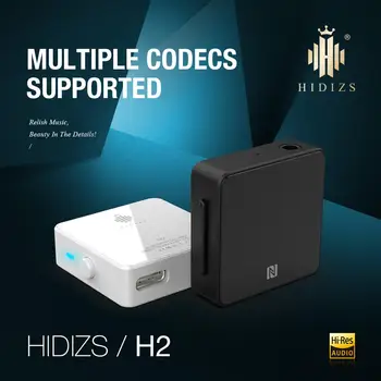 Hidizs H2 Pierderi Bluetooth 5.0 Receptor fără Fir 3.5 mm AUX Jack Adaptor NFC, Dual Angajeaza Certificate de Înaltă Performanță AMP Receptor