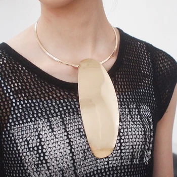 Geometrice Aliaj Cravată Colier Pentru Femei de Moda Pandantive Metalice Declarație Cuplurile Coliere Bijuterii Cadou UKMOC