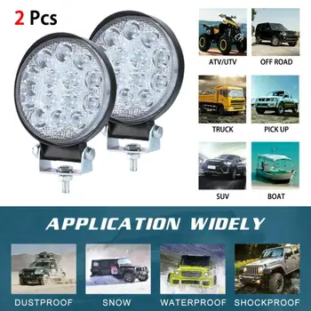 2 buc Rotund 140W Lucru cu LED-uri de Lumină Lampă Spot Offroad Truck Tractor Barca SUV UTE 12/24V