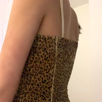Leopard Imprimate Topuri de Corset Sexy Femei de Epocă Arc Backless Y2K Estetice Topuri de Cultură coreeană Harajuku V-neck Shirt Cuteandpsycho