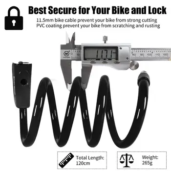 WEST BIKE Biciclete Cablu de Blocare în aer liber, Ciclism Blocare Anti-furt Cu Chei din Sârmă de Oțel de Securitate Accesorii pentru Biciclete 1,2 M de Blocare Biciclete