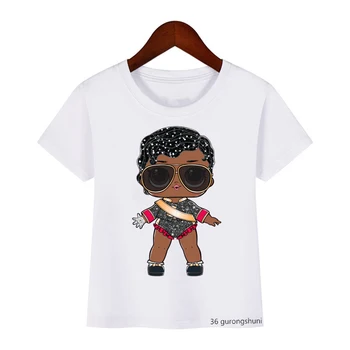 Fată drăguță melanina copii t-shirt African girl haine 2020 Harajuku t shirt short sleeve graphic top alb drăguț modă topuri de bumbac