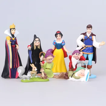 Disney Jucarii 8pcs/Lot 5-10cm Pvc Printesa Zăpadă Alb Pitic de Acțiune Figura Jucării de Desene animate Figura Model Anime Juguetes Papusa De Fata