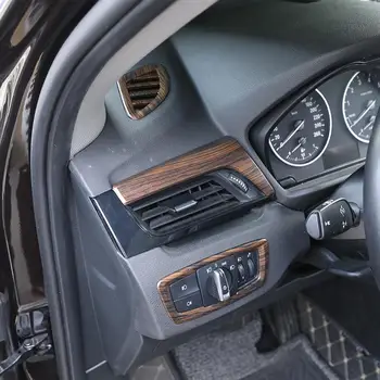 2 buc Lemn de Pin de Cereale ABS Plastic Consola centrala Protecție Capacul Panoului Ornamental pentru BMW X1 X2 F47 F48 2016-2019 Modele de Accesorii