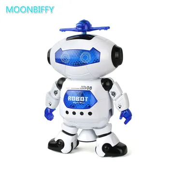 Moonbiffy Spațiu Inteligent de Dans Robot Electronic de Mers pe jos de Jucarii Cu lumini de Muzică Cadou Pentru Copii Astronaut Jucărie pentru Copil