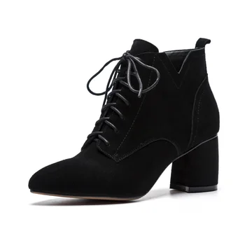 2020 Noua Toamna/iarna cizme Femei din piele Pentru a menține cald Chelsea cizme cu toc Înalt cizme brand European pantofi pentru femei