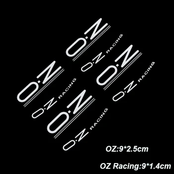8pcs OZ Racing Car Roata Autocolant Pentru OZ Rally Racing Wheels Vorbit Autocolante Negru Universal Auto, Accesorii Tunning