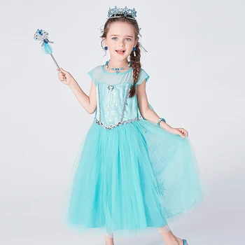 Disney Frozen Elsa Rochie De Fată Costum De Prințesă Zăpadă Regina Cosplay Imbracaminte Copii Copii Copii Elsa De Halloween Vestido Rochii