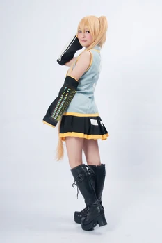(QYY-073) Vocaloid 2 Akita Neru Galben Costume Cosplay
