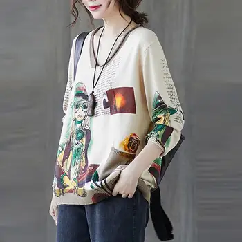Plus Dimensiune Tricotate Pulover De Iarna Pentru Femei-Coreean De Imprimare Pulovere Topuri Toamna Jumper Doamnelor Pulovere Sueter Feminino Trage Femme 2020