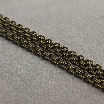 10m/lot 2*3/3*4/3.5*4.5 mm Colier din Metal Lanțuri Vrac se Potrivi Bratari Constatările de Aur/Argint de Culoare Lanț de Link-ul Pentru a Face Bijuterii