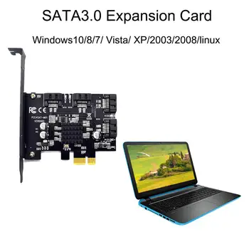 PCI-E pentru SATA3.0 Controller Card de Expansiune 4 Port 6G Riser Card de Expansiune IPFS Hard Disk Card Miniere 88SE9215 Profesionale