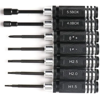 7Pcs Hex Driver H1.5/H2.0/H2.5/ 0Inch +/1 inch -/4.0 CUTIE/5.0 CUTIE DIY Hexagonal Hexagonal Șurubelniță Tool Kit pentru Modelul RC
