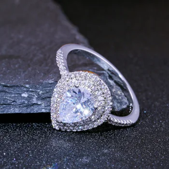 2020 nou de lux pere solid argint 925 inel de logodna pentru femei lady cadou de aniversare bijuterii vrac vinde moonso R5490