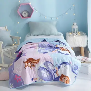 Disney printesa cenusareasa 3d bumbac cuvertura de pat copii, pilota de dormit pătura copii mângâietor
