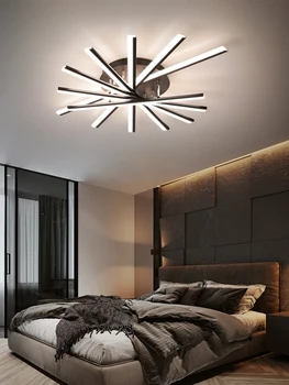 Camera de zi dormitor LED lampă de plafon decorațiuni interioare moderne cap lung acrilice benzi de lumină bucatarie sala de mese candelabru tavan