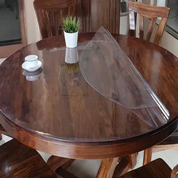 PVC față de masă față de masă față de masă transparent rezistent la apa bucatarie model de petrol față de masă de sticlă cârpă moale 1.0 mm