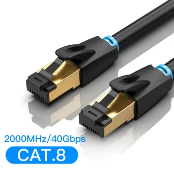 Cat8 Cablu Ethernet RJ 45 Cablu de Retea FTP Lan prin Cablu Cat 7 RJ45 Patch Cord 10m/20m/30m pentru Laptop Router prin Cablu Ethernet