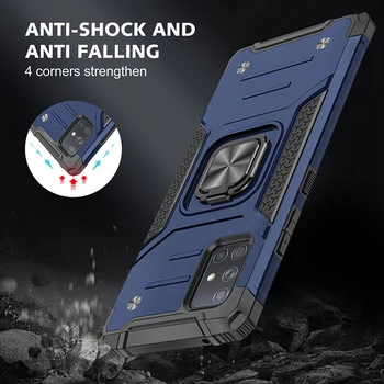 Metal Magnetic Armura Caz Pentru Samsung Galaxy A51 A71 A31 A41 A21S A11 A01 A21 S10 Lite Auto Compatibil Titularul Anti-Coperta