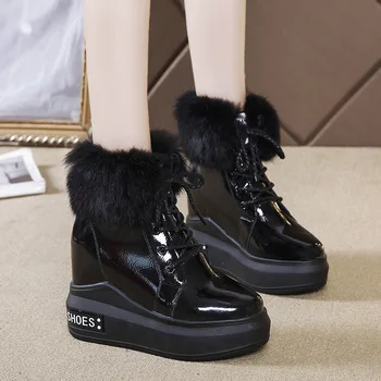 SWONCO Indesata Pantofi Pene Negre Iarna Zapada Ghete Femei Adidași de Top de Mare 2019 Nou de sex Feminin Pantofi Albi Scurt Glezna Cizme de Catifea