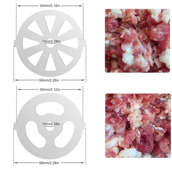 6 Buc Oțel Inoxidabil mașină de Tocat Carne Placa de Discuri de Slefuire Lame de Mixer și mașină de Tocat Carne Atașament
