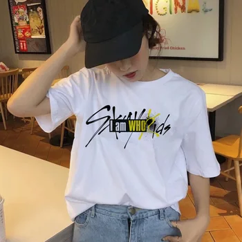 Vagabond Copii Femei t-shirt StrayKids tricou Maneca Scurta Topuri Hip Hop Harajuku tricou top tricouri hip hop de sex feminin femme Casual