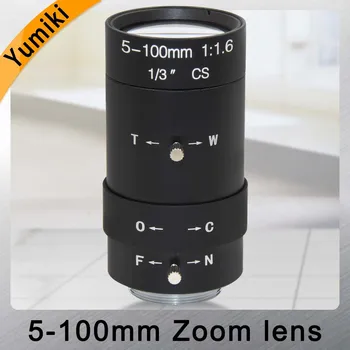 Yumiki 5-100mm Megapixeli MP HD focus manual iris manual vari-focal CMOS/ CCD SDI CVI CCTV aparat de fotografiat lentilă 1/3 CCTV obiectiv montură CS