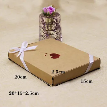 5pcs Diy inima Rosie de bijuterii cutie de ambalare rosu /kraft color /alb mare pachet cadou cutie de favoruri de nunta bomboane lucruri decor cutie