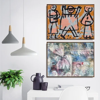 Casa De Decorare Arta De Perete Imagini Fro Living Poster Print Panza Tablouri Elvețian Paul Klee Rezumat 2
