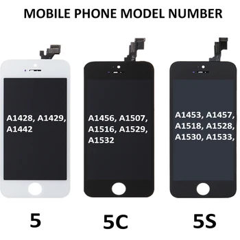 Clasa AAA LCD Pentru iPhone 5 5G 5S 5C Ecran LCD Display cu Butonul Home+Camera Fata+Difuzor Set Complet LCD Înlocuirea Ansamblului