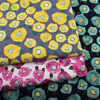 Chainho,Noua Serie Florală Tipărite Țesătură din Bumbac,DIY Quilting &Cusut Poplin Material Pentru bebeluși și Copii Rochie,Camasa,Fusta