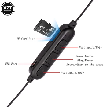 Patru Difuzoare 6D Sunet Surround Căști Bluetooth Suport TF Card Juca Stereo Bass Sport Căști fără Fir Pentru iphone Telefon