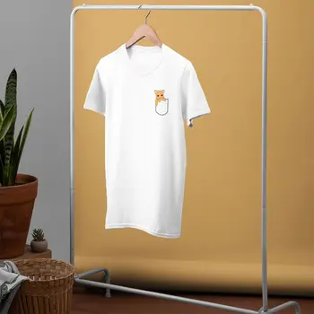 Buzunar Cat Tricou Fructe Coș Kyo Buzunar Cat T-Shirt Imprimat Mens Tee Cămașă Cu Mâneci Scurte Din Bumbac Tricou