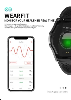 Noi TW6 Ceas Inteligent Temperatura Corpului Monitor de Ritm Cardiac Fitness Tracker Sport de Înaltă Calitate din Aliaj de Smartwatch Pentru Om 1.28