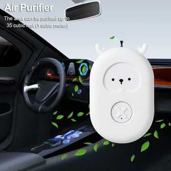 USB Portabil Purificator de Aer Auto Mini Parfum Colier de Aer cu Ioni Negativi Odorizant de cameră - Radiații, cu Zgomot Redus Pentru Adulți Copii