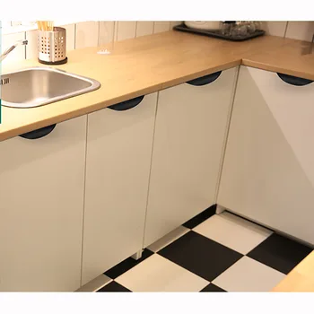2 buc/lot Oțel Inoxidabil Cabinet Mânere Ascunse în Dulap de Bucătărie Butoane Sertar trage-mâner