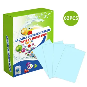 62PCS=1box Formula Detergent de Rufe Nano Super Concentrat de Spălat Săpun detergent Blând Foi de Spălătorie Portabil Curatare