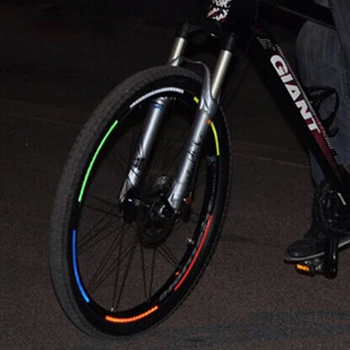 ROCKBROS DIY Reflectorizant Fluorescente Echipament Fix de Biciclete Biciclete Bicicletas Ciclism Shox Curea Ciclu Janta Autocolante, Decalcomanii 7pcs
