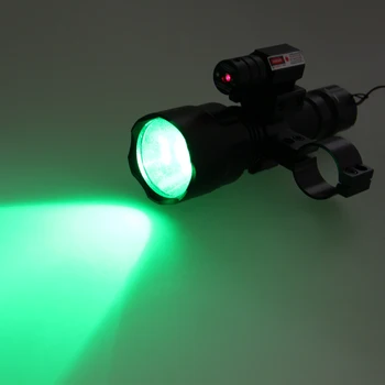 Pusca de vanatoare, Airsoft Pistol de Lumină LED-uri tactice lanterna+Laser Punct de Vedere domeniul de Aplicare +Comutator de Presiune+ 20mm Feroviar Butoi Monta+18650
