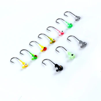 100buc/Cutie 1g/2g Multicolor Duce Capul Dispozitive de fixare Cu un Singur Cârlig Accesorii Consumabile de Pescuit Carlige de pescuit