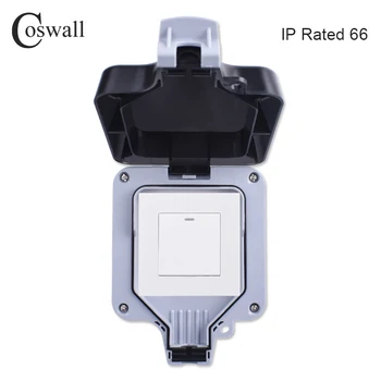 Coswall Intemperii IP66 rezistent la apă în aer liber Comutator de Perete 1 banda 1 mod de On / off Comutator de Lumină