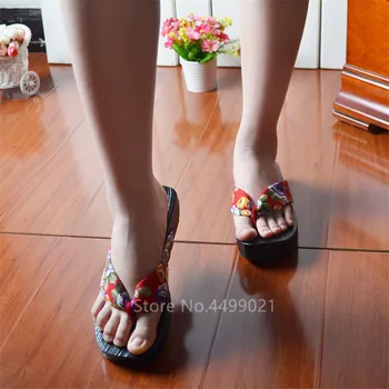Flip-Flops Din Lemn Femeile Japoneze Papuci De Casă Geta Saboți Etnice Rotund Plajă Feminin Purta Cosplay Pantofi Kimono Japonez Tradițional