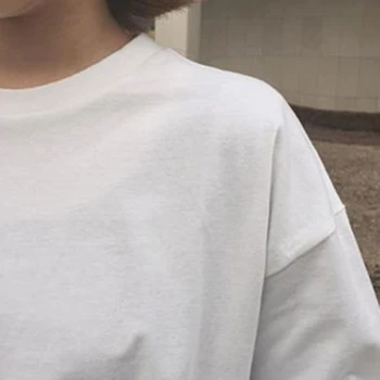 T-shirt cu Maneci Lungi Femei Solide în Vrac O-Gât Teuri coreeană Stil Chic Casual Femei T-shirt Școală Dulce Respirabil Fete Trendy